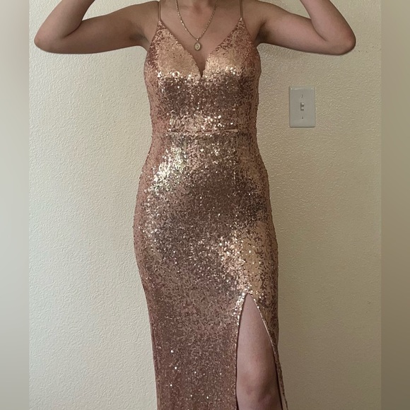 Rose gold Long Dress - Picture 2 of 4